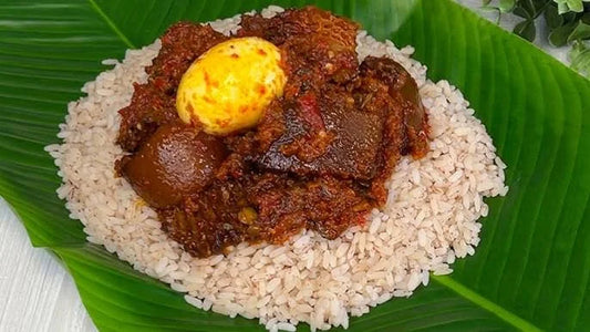 TOL Designer Sauce with White Rice and plantain