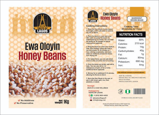 Taste Of Lagos- Honey Beans
