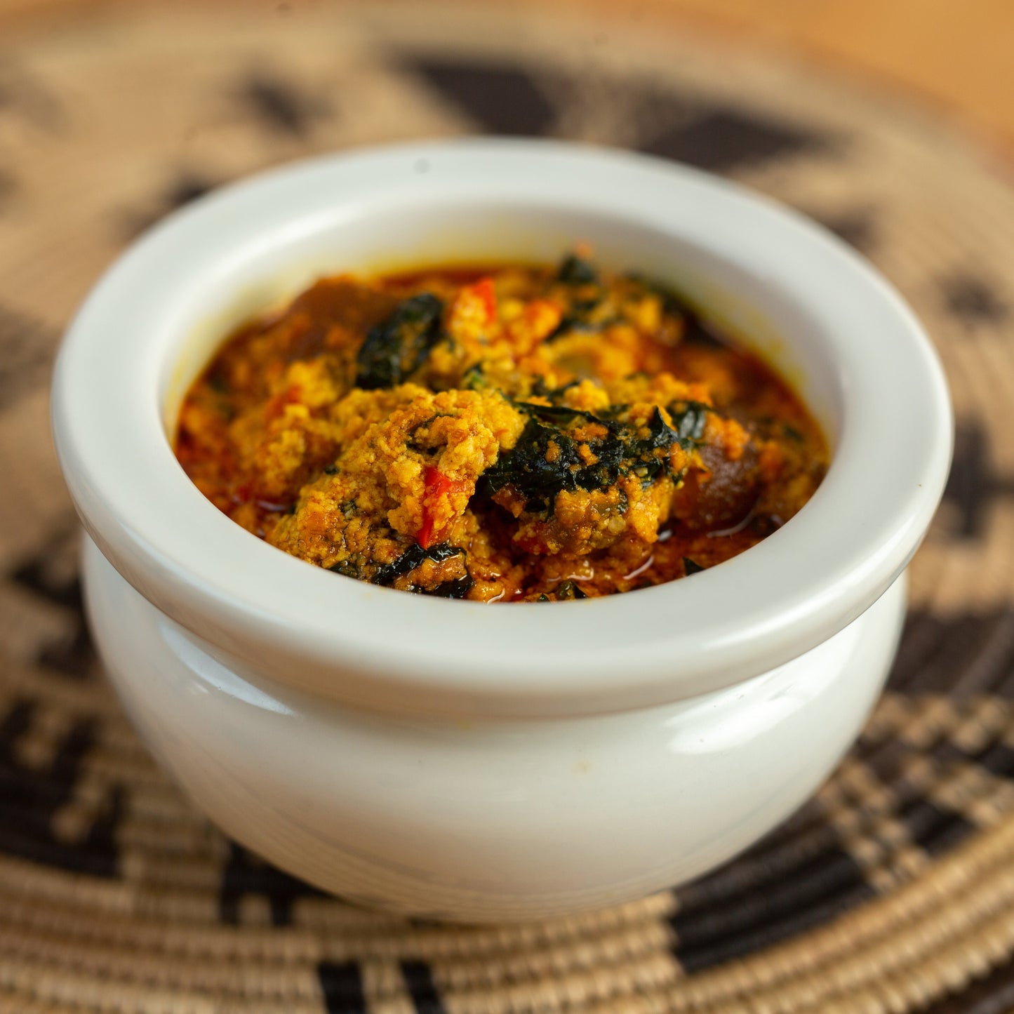 Egusi (Melon Seed) Soup, Assorted meat & Swallow of choice